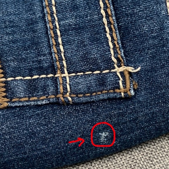 So Straight Dark Blue Denim Jeans Size 5 Low Rise 78%‎ Cotton Polyester Spandex - Picture 6 of 14